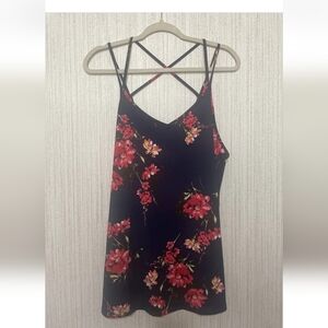NWT Papermoon Size 2x Blue Floral Tank Top Strappy Back Very Soft #2